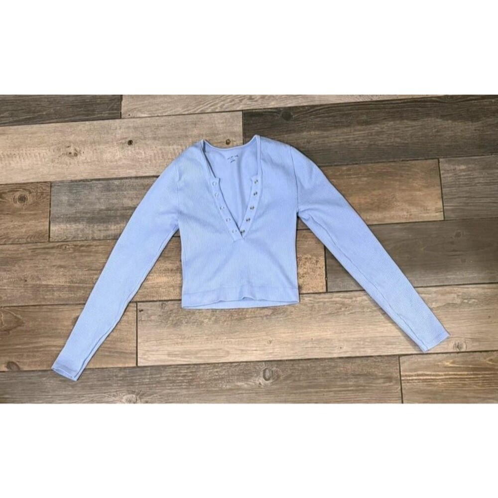 Urban Outfitters Out From Under Ribbed Seamless Button Up Top